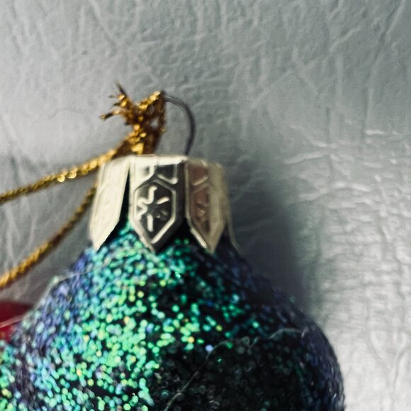 Christopher Radko Snowman Couple Glass Ornament Hand‑Painted Glitter Holiday 5" - Picture 6 of 8